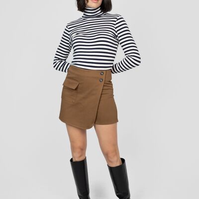 Striped turtleneck shirt