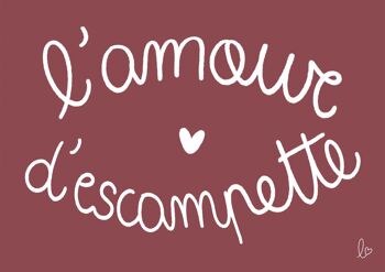 L'amour d'escampette - carte de st valentin - fait main en France 1
