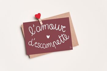 L'amour d'escampette - carte de st valentin - fait main en France 2
