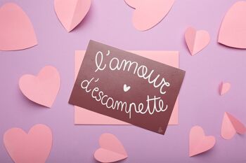 L'amour d'escampette - carte de st valentin - fait main en France 3