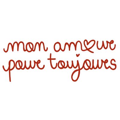 Meine Liebe für immer – Valentinstagskarte – Handgefertigt in Frankreich