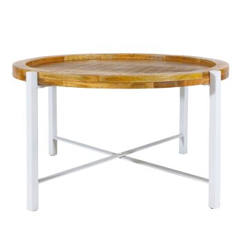 Table basse ø75cm table d'appoint table de salon ronde structure métal Sioux 3