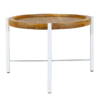 Table basse ø75cm table d'appoint table de salon ronde structure métal Sioux 4