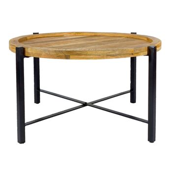 Table basse ø75cm table d'appoint table de salon ronde structure métal Sioux 11