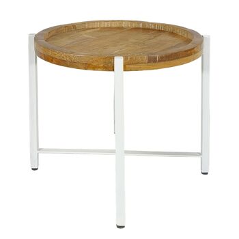 Table d'appoint ø55cm table basse table de salon ronde structure métal Sioux 5