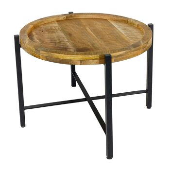 Table d'appoint ø55cm table basse table de salon ronde structure métal Sioux 14