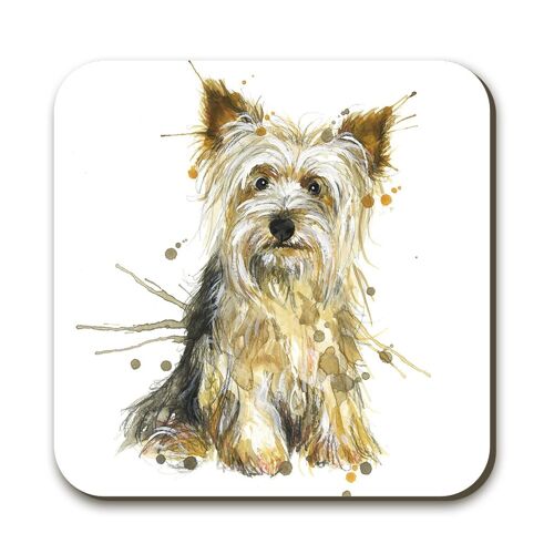 Splatter Yorkshire Terrier Coaster
