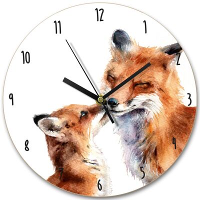 Fox Kiss Clock