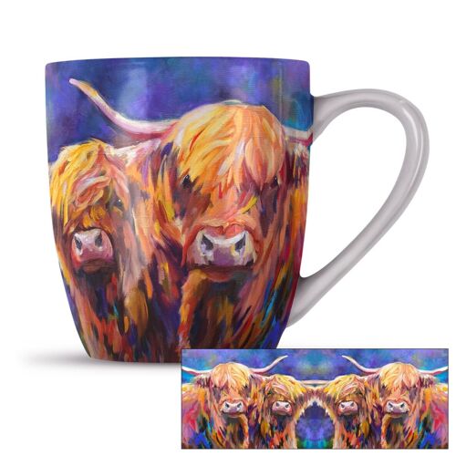 Cow Couple Bone China Mug