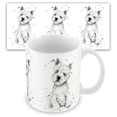 Splatter Westie Ceramic Mug