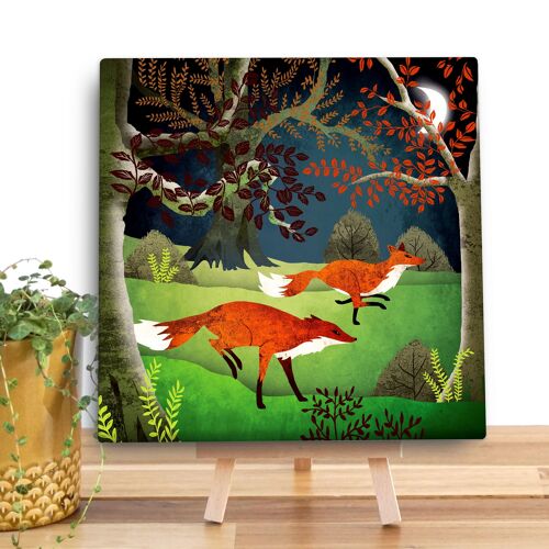 Foxes in the Woods Mini Canvas