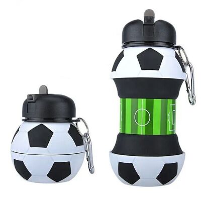 Silikonflasche - Fußball (BPA-frei)