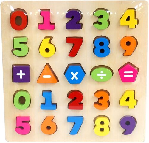 Puzzle Alphabet/Chiffres En Bois - Modèle choisi aléatoirement