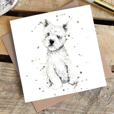 Biglietto d'auguri Splatter per Westie