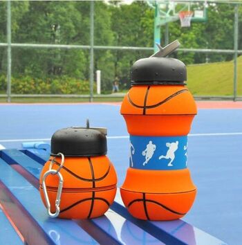 Bouteille en silicone - Basket-ball (sans BPA) 2
