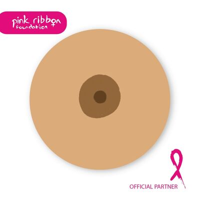 Posavasos de tetas benéficas de Pink Ribbon Foundation, paquete de 6