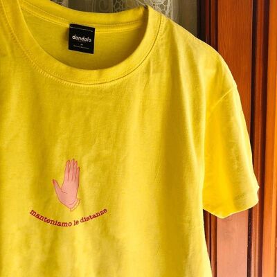 T-Shirt "Distances"__M / Giallo Chiaro