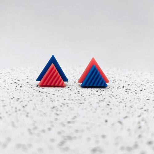 Mismatched Triangle Stud Earrings