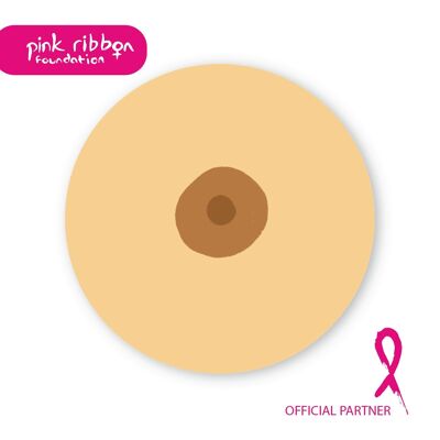 Pink Ribbon Foundation Charity Boob Untersetzer, 6er-Pack