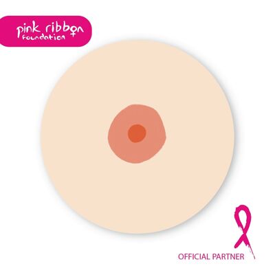 Pink Ribbon Foundation Charity Boob Untersetzer, 6er-Pack