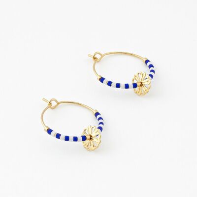 Stella beaded hoop earrings