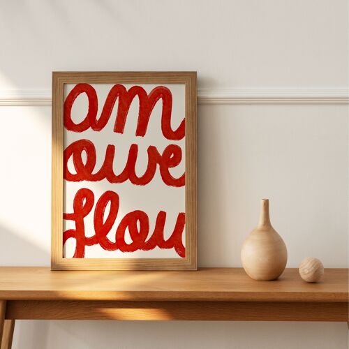 Amour flou - affiche - illustration - collection printemps - Fait main en France