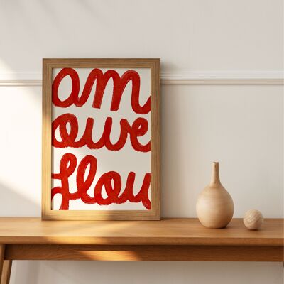 Blurred love - poster - illustration - spring collection - Handmade in France