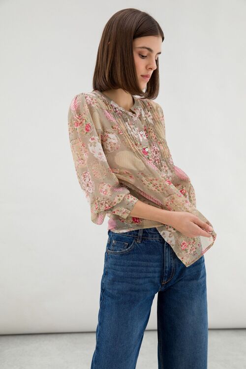 Floral print blouse        (416289-188)