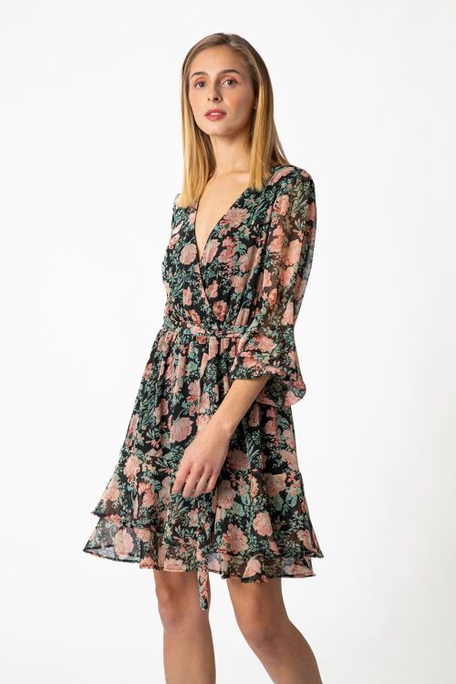 Floral print dress        (402216-188)