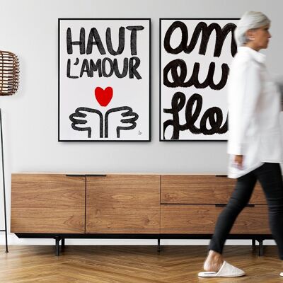 Top love - poster - illustration - spring collection - Handmade in France