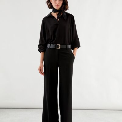 Plain wide leg trousers        (408791-1)