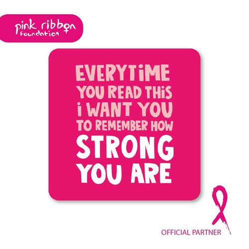 Pink Ribbon Foundation Charity Boob Coaster - Inspirational  Pack of 6