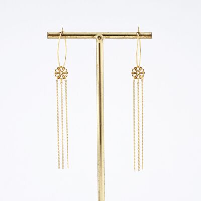 Stella long hoop earrings