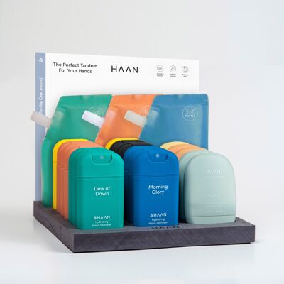 Händedesinfektionsmittel-Display + Handcreme + Rückkarte – HAAN READY