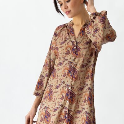 Printed midi dress        (404613-188)