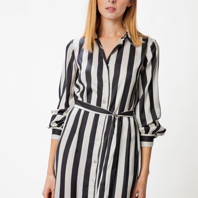 Striped midi dress        (404621-273)