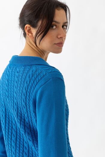 Pull polo en tricot structuré (437258-51) 3