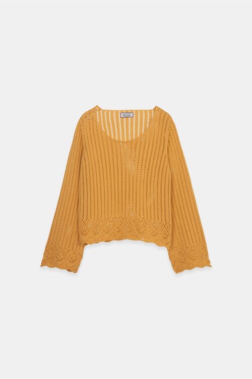 Structured knit sweater        (437257-143)