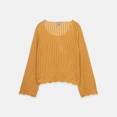 Structured knit sweater        (437257-143)