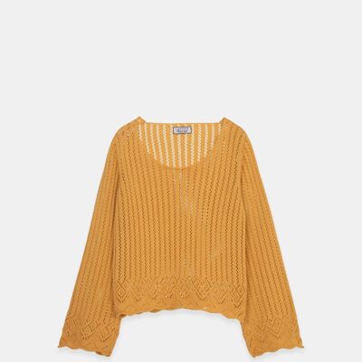 Structured knit sweater        (437257-143)
