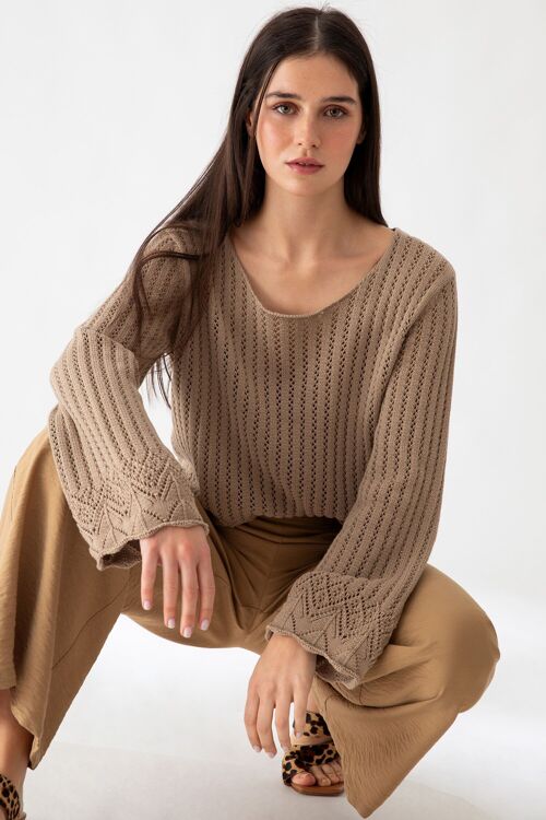 Structured knit sweater        (437257-41)