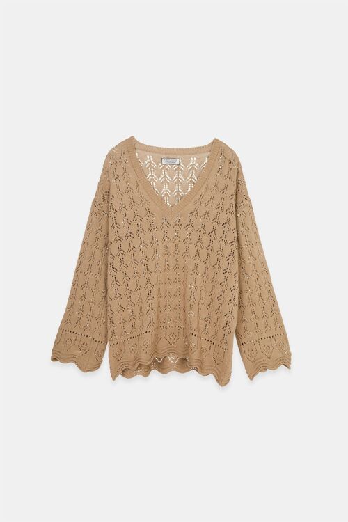Structured knit sweater        (437259-14)