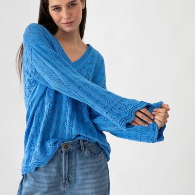 Strukturierter Strickpullover (437259-216)