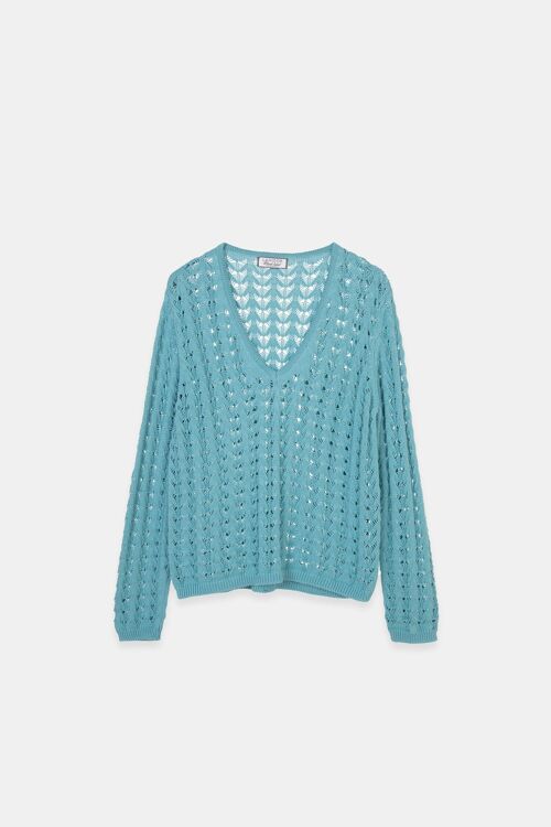 Structured knit sweater        (437263-102)