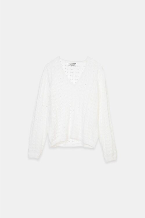 Structured knit sweater        (437263-8)