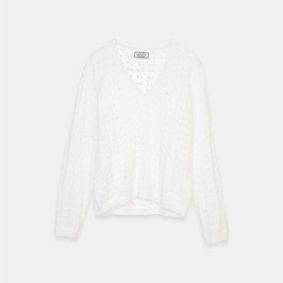 Structured knit sweater        (437263-8)