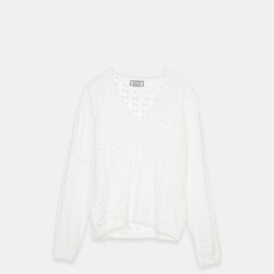 Structured knit sweater        (437263-8)