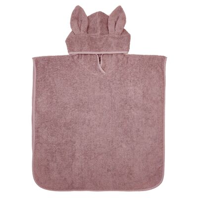 Bath poncho rabbit pale mauve
