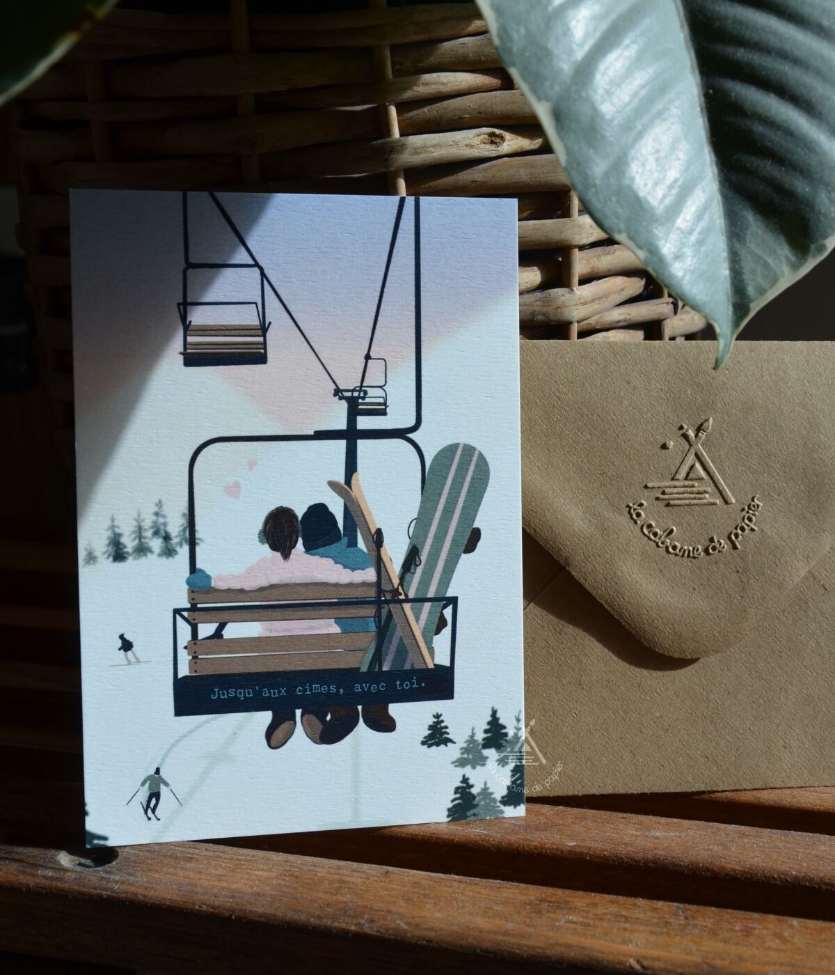 Valentinstagskarte: Mit Dir auf die Gipfel