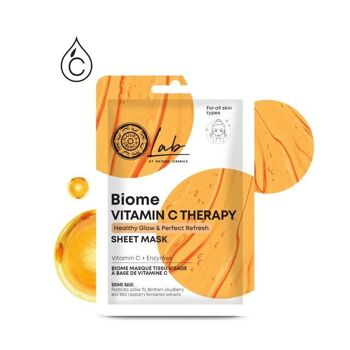 Lab Masque en tissu visage Vitamine C usage unique